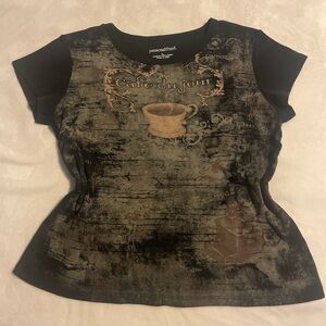 Y2K Persona Black Coffee Graphic Tee